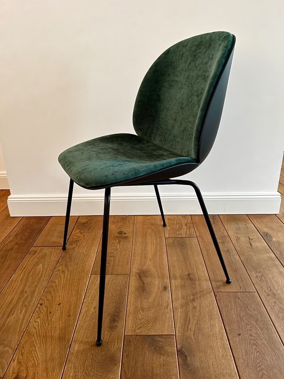 Image 1 of GUBI - "Beetle Dining" chair, plastic with front upholstery