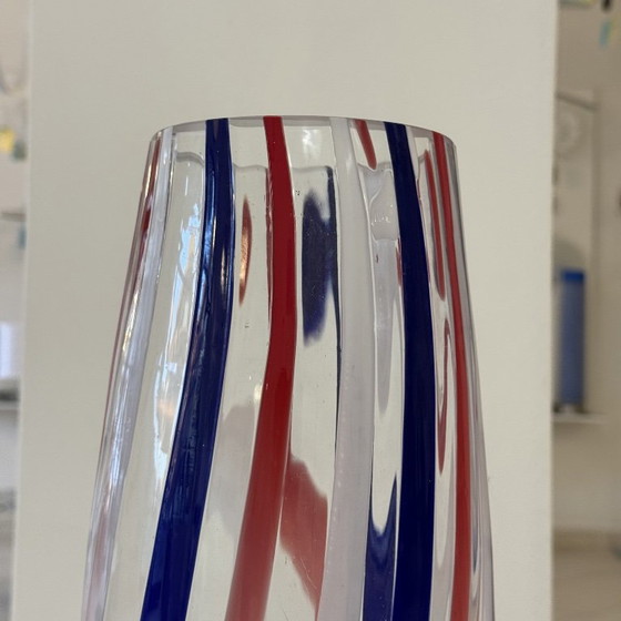 Vintage Murano vaas uit de jaren 80, veelkleurig, Italiaans design, Venetië, 55 cm – Plantenbak, Murano Glass (photo 7 of 8)