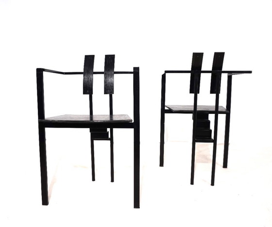 Image 1 of Ensemble de deux chaises de salle à manger KFF Trix Memphis par Karl Friedrich Förster, 1988