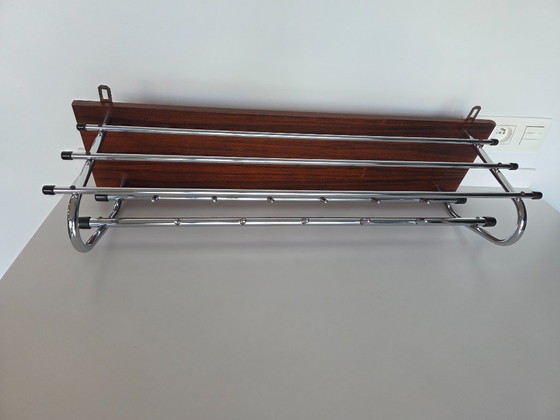 Image 1 of Appendiabiti vintage cromo - teak