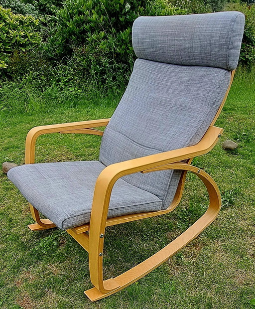 IKEA Poäng rocking chair - Birch veneer/Hillared beige poang