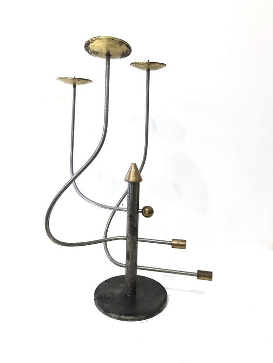 Image 1 of Bronzen kandelaar, Duits ontwerp, 20e eeuw