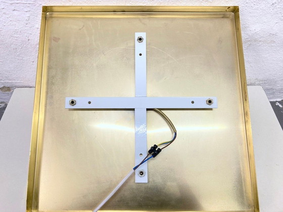 Image 1 of Plafonnier ceiling lamp with triedri glass rods, 70s 80s Hollywood Regency Venini style