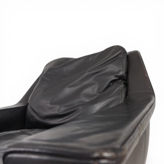 Image 1 of ESA 802 Black Leather Lounge Chair by Werner Langenfeld, 1970