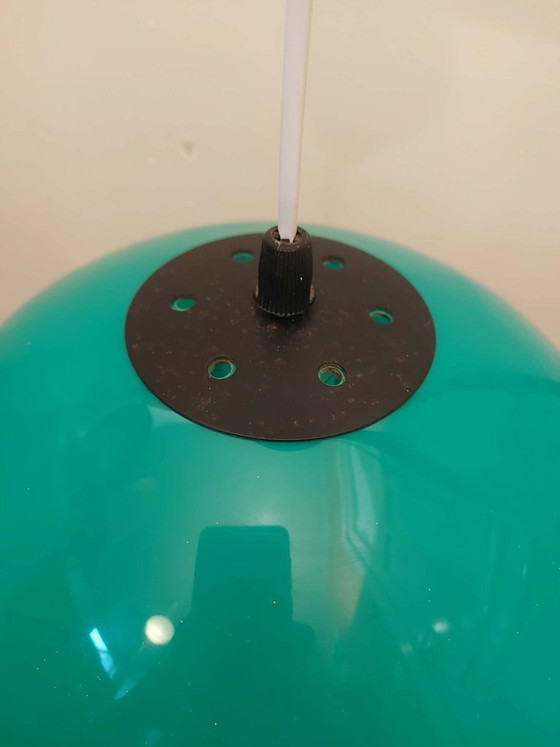 Image 1 of Lampada a sospensione verde in stile Space Age, lampada a forma di UFO, anni '70