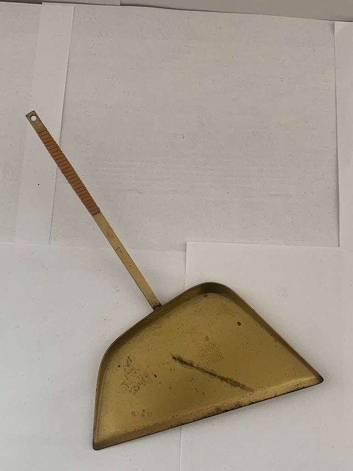 Albert Gustav Bunge Kehrschaufel Tischschaufel Bauhaus Messing Brass Dustpan Tischkehrset Tischbesen Kehrschaufel Tischgarnitur