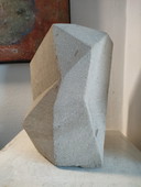 Scultura cubista astratta in pietra arenaria d'epoca