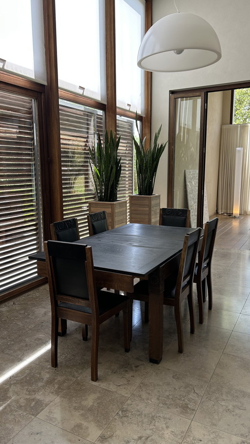 Auténtico conjunto de salón de madera de estilo neorrenacentista/art déco