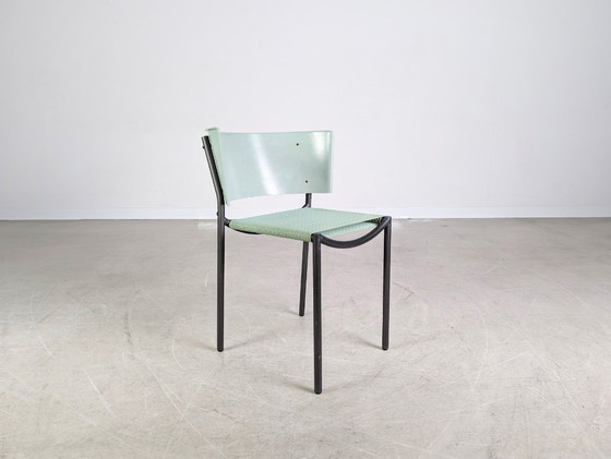 Image 1 of Sedia vintage Lila Hunter XO Philippe Starck in fibra di vetro e metallo turchese