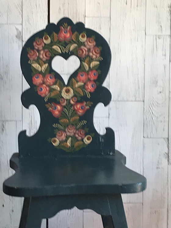 Vintage Wooden Side Chairs, 1920s, Set of 3 (photo 9 of 9)