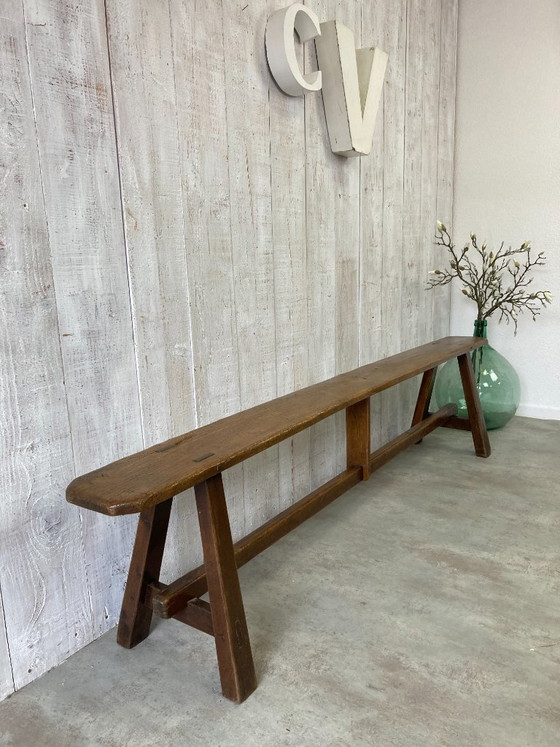 Antieke Boerenbank 205cm – Bankjes, Wood (photo 5 of 10)