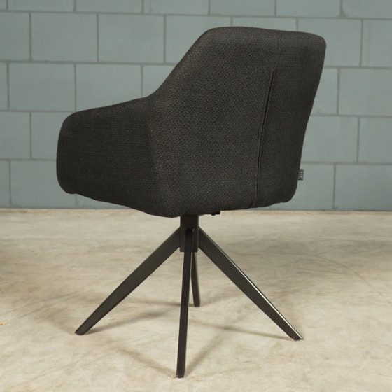 Image 1 of Set di 8 sedie girevoli / sedie da pranzo - Kick Ravi - Nero