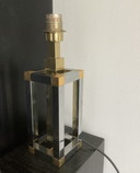 Vintage zware lamp in Willy Rizzo stijl messing chroom