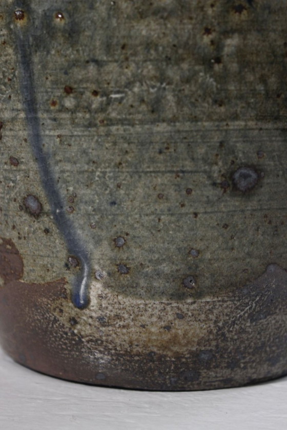 Image 1 of Base per lampada in gres pirite smaltato di Puisaye Denis Avonts La Borne anni '80