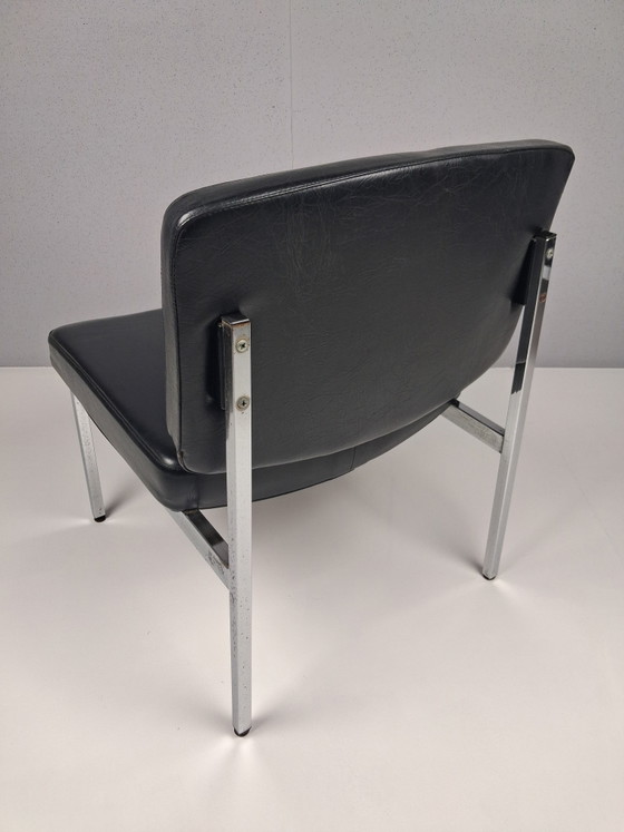 Set di 4 Poltrone Lounge Vintage, Anni '60 - '70 – Chrome, Skai (photo 10 of 11)