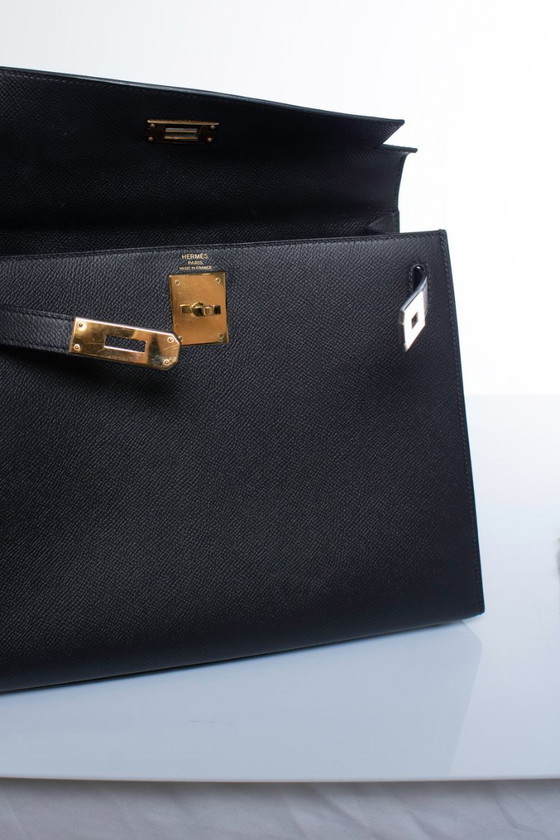 Hermes, Sac Kelly II Sellier 28 Epsom 89 Negro – Hermès, Bolsos de mano, Calfskin (photo 12 of 20)