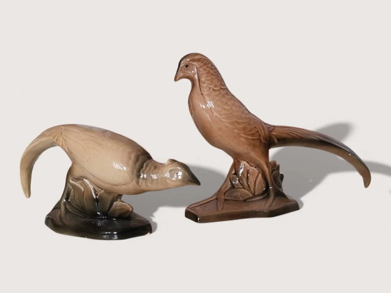 Pair of ceramic pheasants – Decorative Objects, Porcelain, Art Deco (photo 11 of 11)