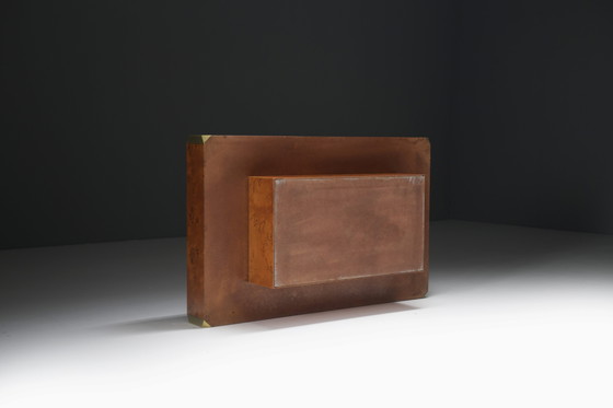 Image 1 of Table basse vintage Alveo en bois de ronce Attribué à Willy Rizzo par Mario Sabot, Italie