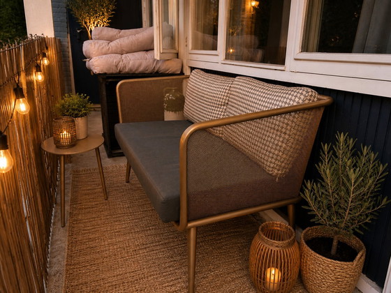 Image 1 of Design Tuinbank 2-zits (140cm) | Loungebank Incl kussens