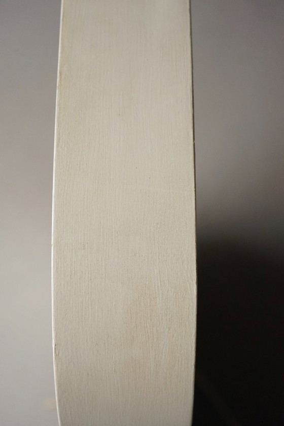 Image 1 of A large 1970s vintage backlit mirror in white plywood frame