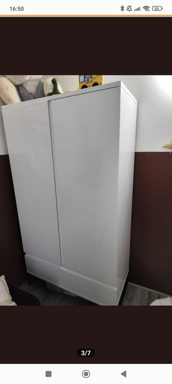 Image 1 of Cameretta completa per neonati bianca lucida con fasciatoio