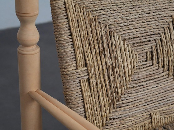 Fauteuil lounge en jonc de mer tressé, France, années 1970 – Wood, Vintage (photo 7 of 10)