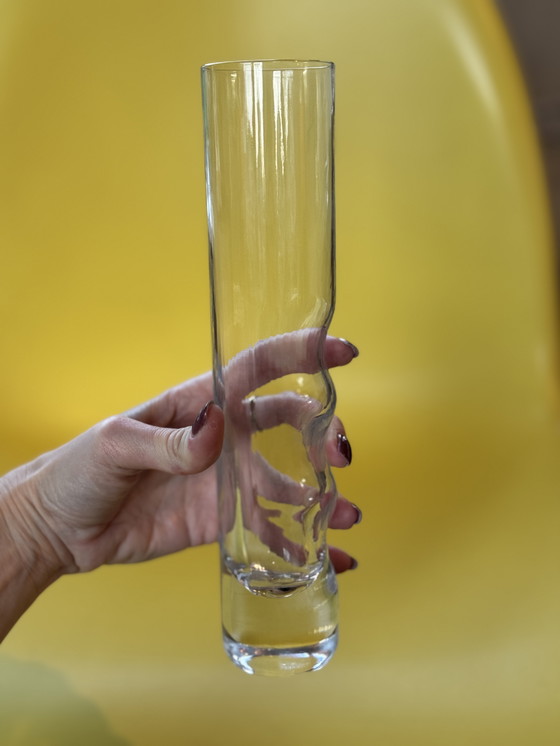 Image 1 of Vintage crystal vase / glass Italy - space age design 70s