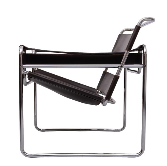 Fauteuil Wassily B3 marron foncé de Marcel Breuer pour Gavina, années 1960 – Leather, Bauhaus (photo 16 of 40)