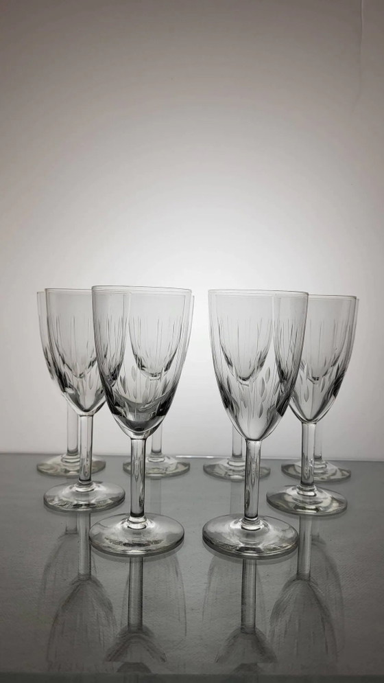 6 Bicchieri da Vino in Cristallo Art Déco – Bicchieri e caraffe, Crystal, Art Deco (photo 3 of 7)