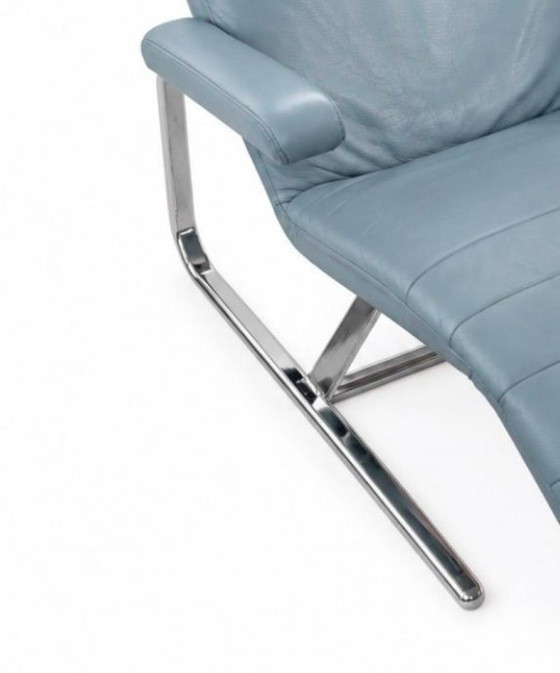 Ewald Schillig Vita Tumbona de cuero con función reclinable – Sillones reclinables, Chrome (photo 4 of 5)