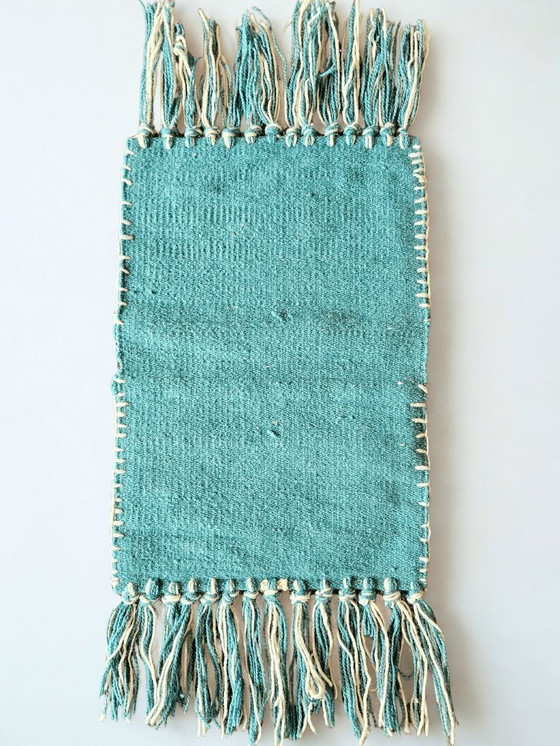 Image 1 of Organizer in lana egiziana fatto a mano - Organizer da parete e da banco - 35×55 cm