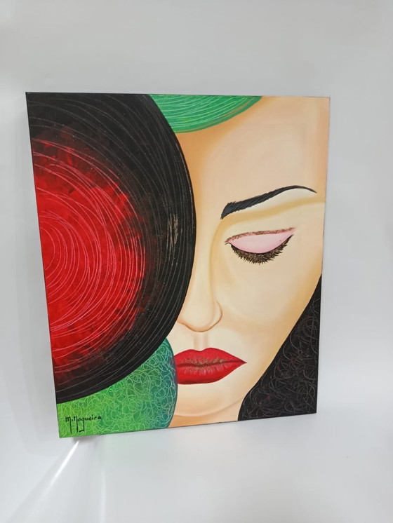 Image 1 of Modern Abstract Portrait – Original Canvas Art