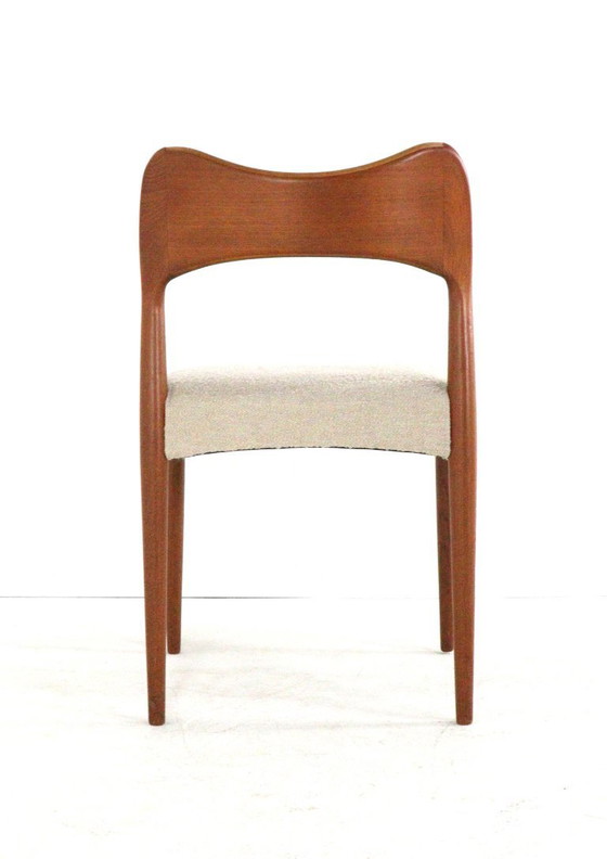 Image 1 of Set 4 Arne Hovmand Olsen voor Kold Mogens stoelen vintage nieuw gestoffeerd 