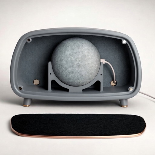Copertura Alexa/Google Home a forma di radio d'epoca