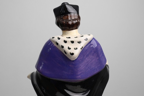 Image 1 of Signed “St. Yves” Earthenware Statue by Jos Kervella for Henriot Quimper, France, 1947