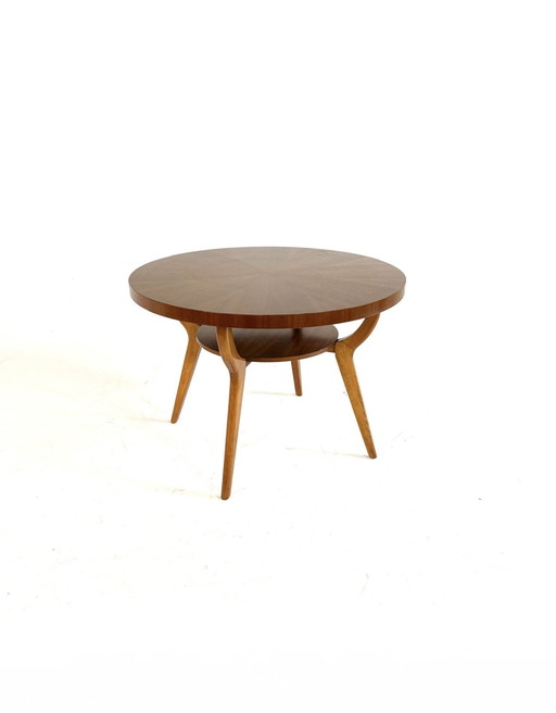Vintage walnut side table, Ilse Möbel '60