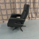 Fauteuil inclinable en cuir anthracite