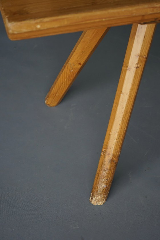 Image 1 of Banco de pino escandinavo con respaldo giratorio, década de 1890