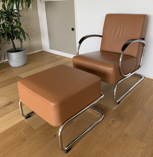 Gispen fauteuil 407 en Hocker 443