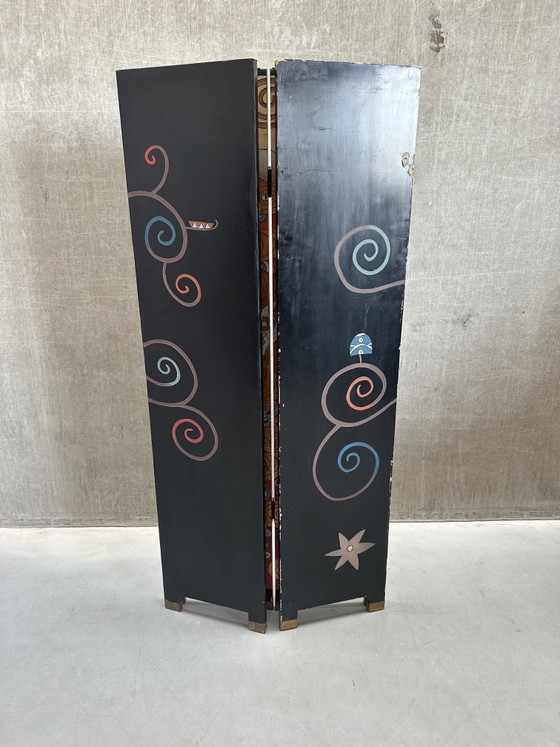Image 1 of Paravent/séparateur de pièce vintage Gustav Klimt « L'Étreinte »