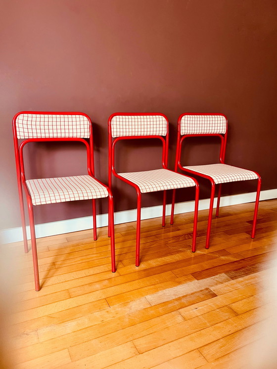 Image 1 of 3 dänische rote Stühle