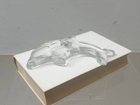 Image 1 of Glasi Hergiswil Kerzenhalter aus massivem Glas, Schweiz, 1960er–1970er Jahre