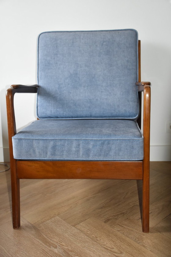 Set di due Poltrone Mid-Century eleganti “Design danese anni '60” – Wood, Textile (photo 3 of 6)