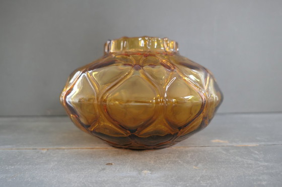 Image 1 of Vase Art Déco Verextrafort Belgique ambré