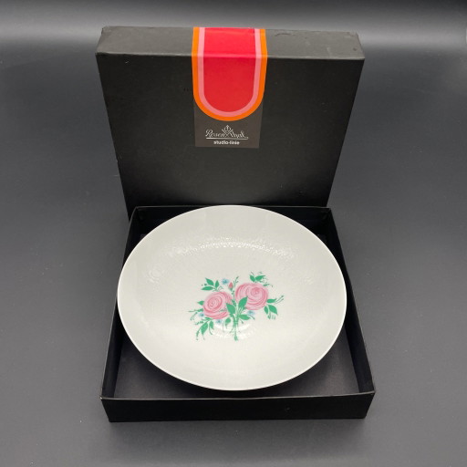Rosenthal studio-linie Romanze Rosa Rose – Ciotola in porcellana con decoro a rilievo, 18,5 cm, OVP, Vintage
