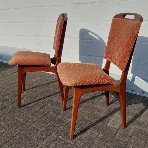 Louis van Teeffelen Stoelen – eetkamerstoelen, Velvet, Wood