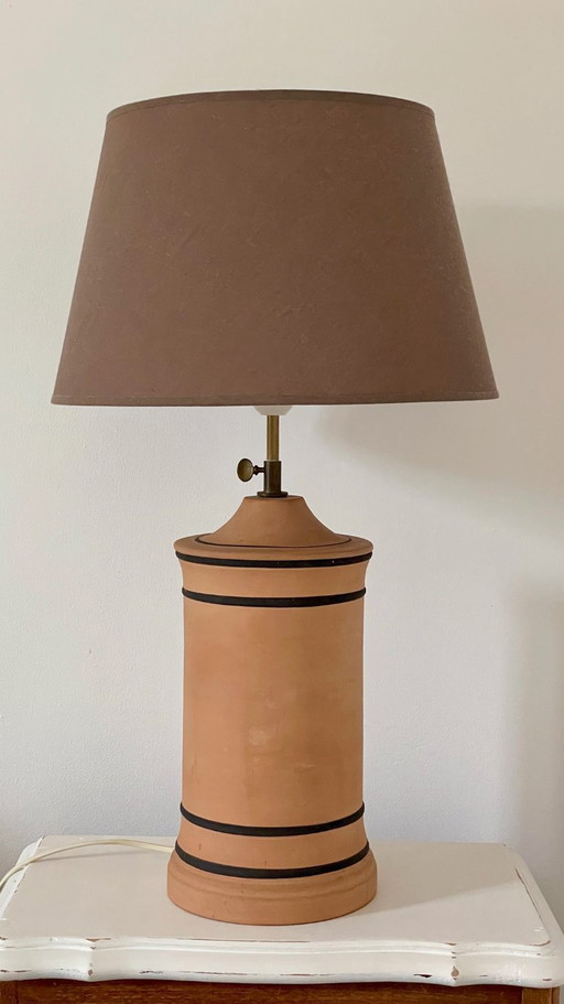 Vintage CHANEL-style terracotta lamp
