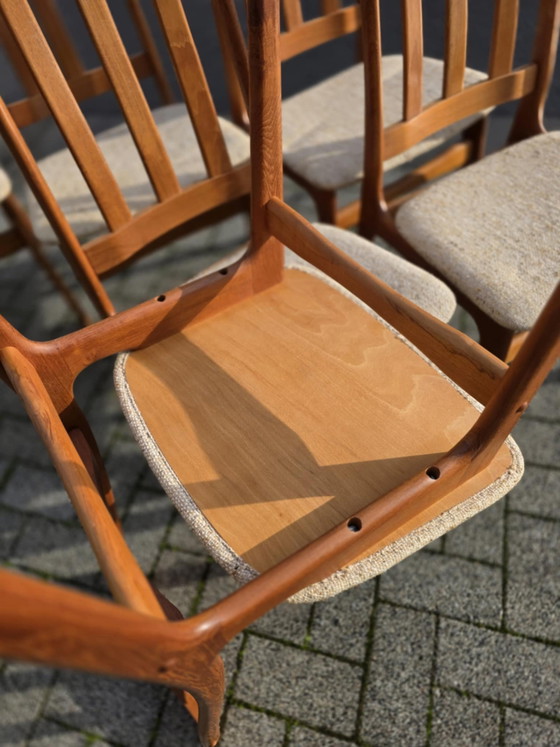 Image 1 of Set di 6 sedie danesi in teak Schionning & Elgaard – condizioni eccezionali, rivestimento originale