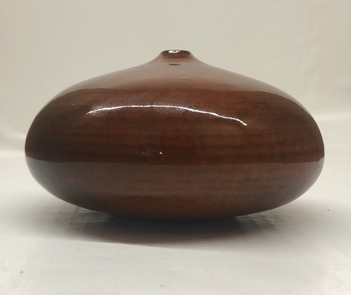 Contemporary Red Ball Vase