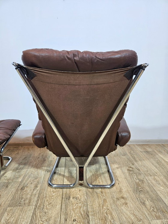 Image 1 of Poltrona con poggiapiedi, Westnofa, "Poltrona con poggiapiedi", progettata da